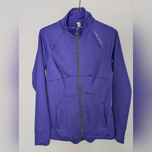 Under Armour Women's size Small Full Zip Jacket Purple Slim Fit Pockets Outdoor
